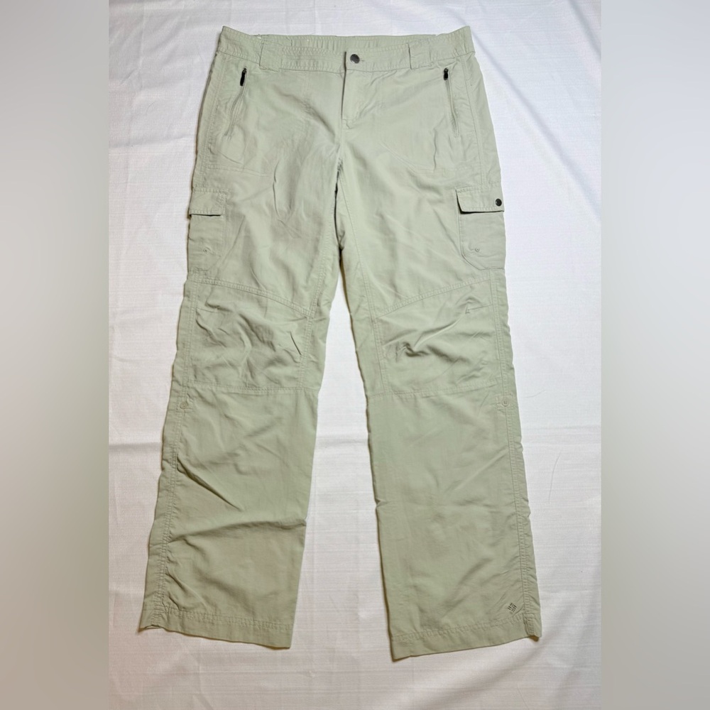 Columbia Omni-Shade Sun Protection Women Sz 14 Beige Convertible  Cargo Pants B2